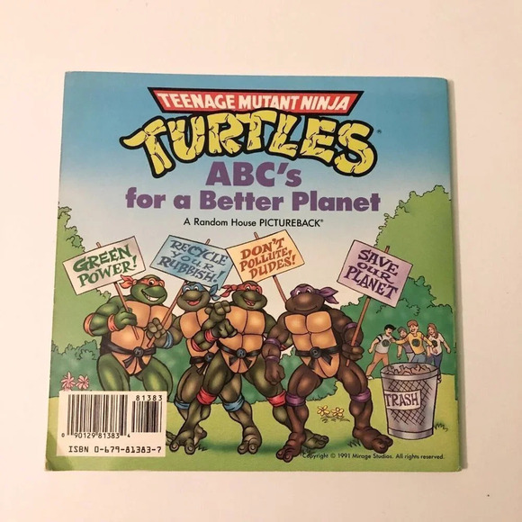 Vintage 1991 TMNT Teenage Mutant Ninja Turtles ABCs For a Better Planet Book - Picture 2 of 16